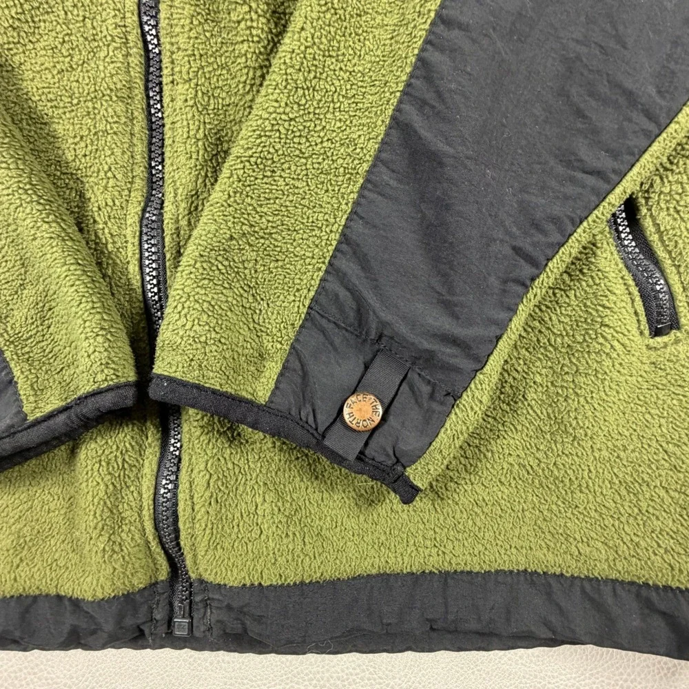 Vintage The North Face Denali Fleece Jacket Mens Medium Olive Green Full Zip